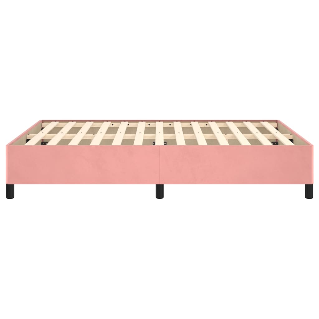 Bedframe fluweel roze 140x190 cm is nu te koop bij PeponiXL, paradijselijk wonen!