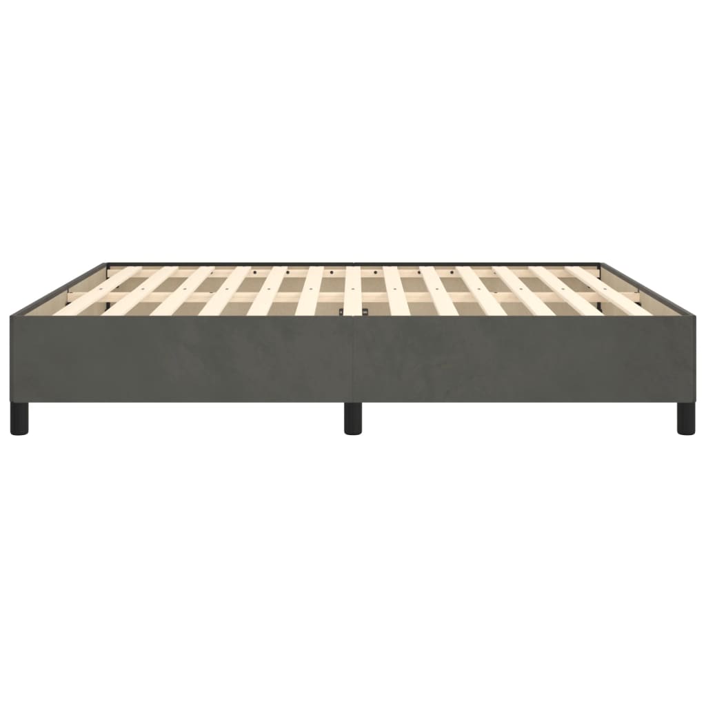 Bedframe zonder matras 160x200 cm fluweel donkergrijs is nu te koop bij PeponiXL, paradijselijk wonen!