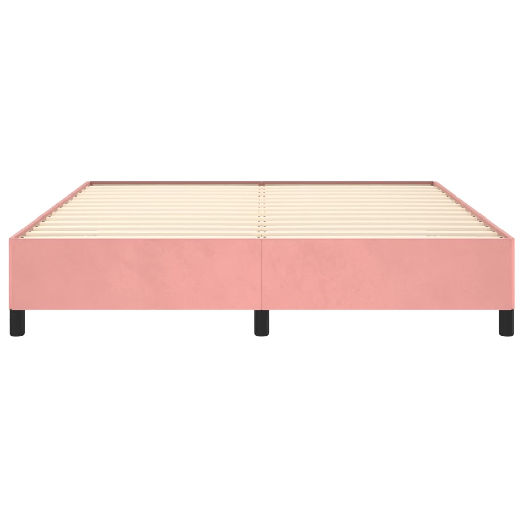 Bedframe fluweel roze 160x200 cm is nu te koop bij PeponiXL, paradijselijk wonen!