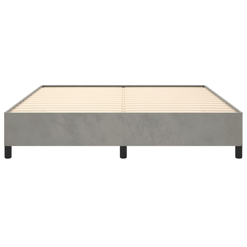 Bedframe zonder matras 180x200 cm fluweel lichtgrijs is nu te koop bij PeponiXL, paradijselijk wonen!