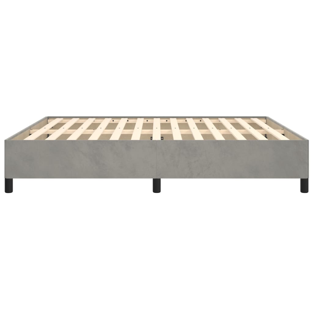 Bedframe zonder matras 180x200 cm fluweel lichtgrijs is nu te koop bij PeponiXL, paradijselijk wonen!