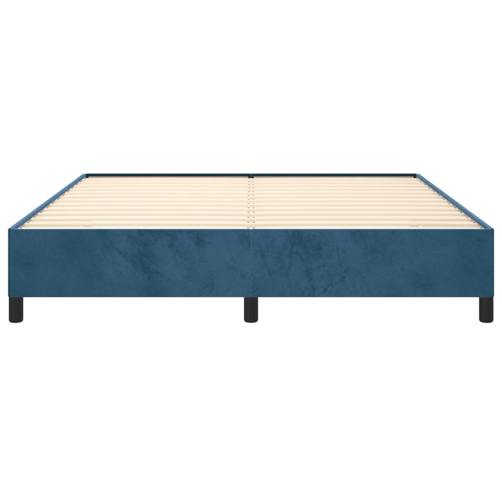 Bedframe zonder matras 180x200 cm fluweel donkerblauw is nu te koop bij PeponiXL, paradijselijk wonen!