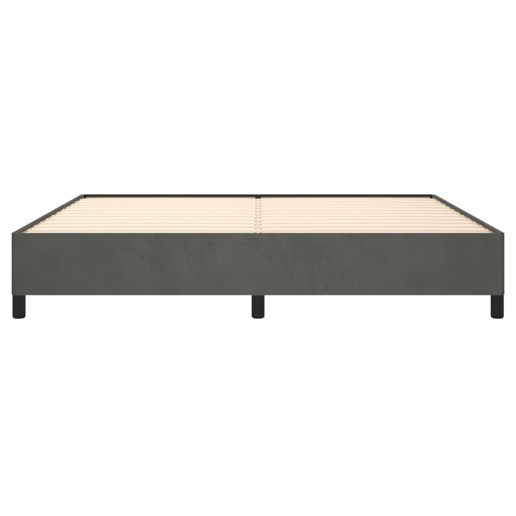 Bedframe zonder matras 200x200 cm fluweel donkergrijs is nu te koop bij PeponiXL, paradijselijk wonen!