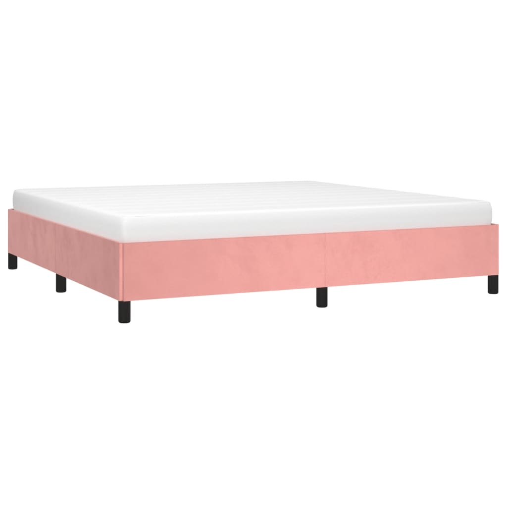 Bedframe fluweel roze 200x200 cm is nu te koop bij PeponiXL, paradijselijk wonen!