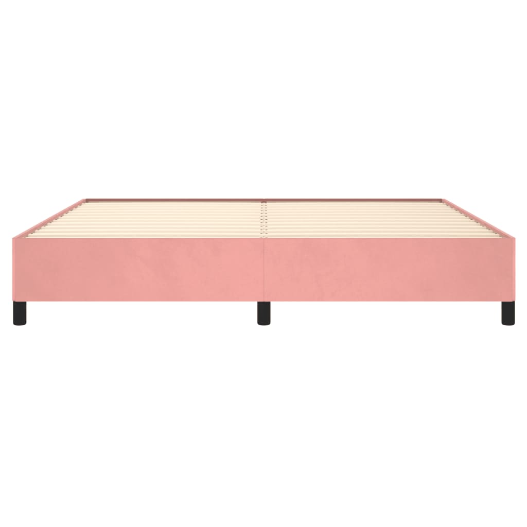 Bedframe fluweel roze 200x200 cm is nu te koop bij PeponiXL, paradijselijk wonen!
