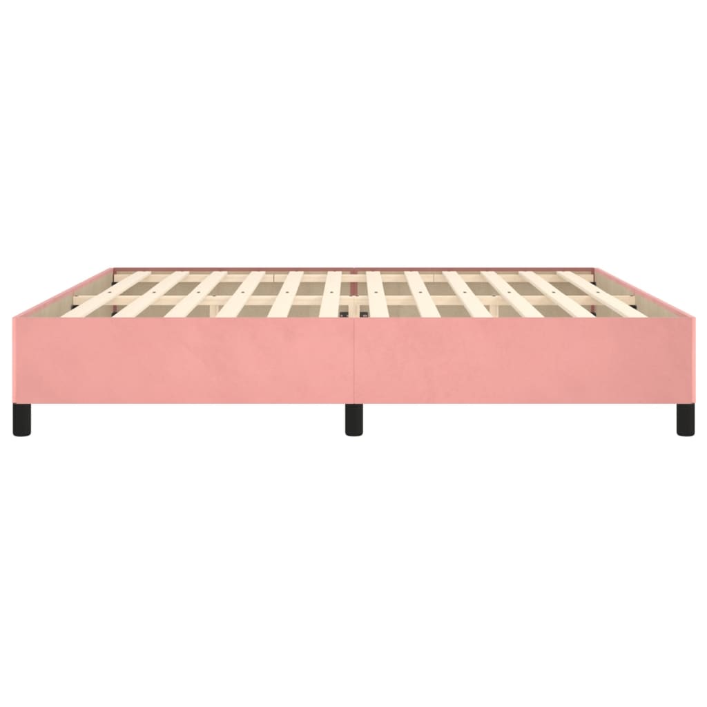 Bedframe fluweel roze 200x200 cm is nu te koop bij PeponiXL, paradijselijk wonen!