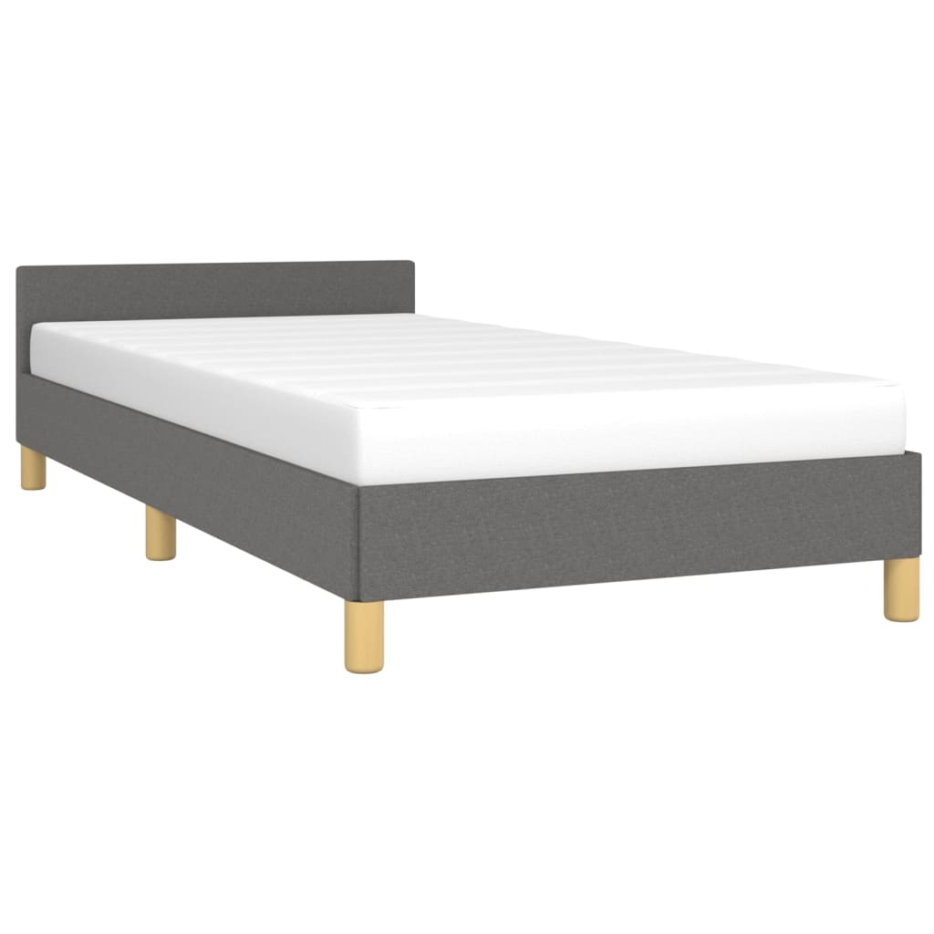 Bedframe zonder matras 80x200 cm stof donkergrijs is nu te koop bij PeponiXL, paradijselijk wonen!