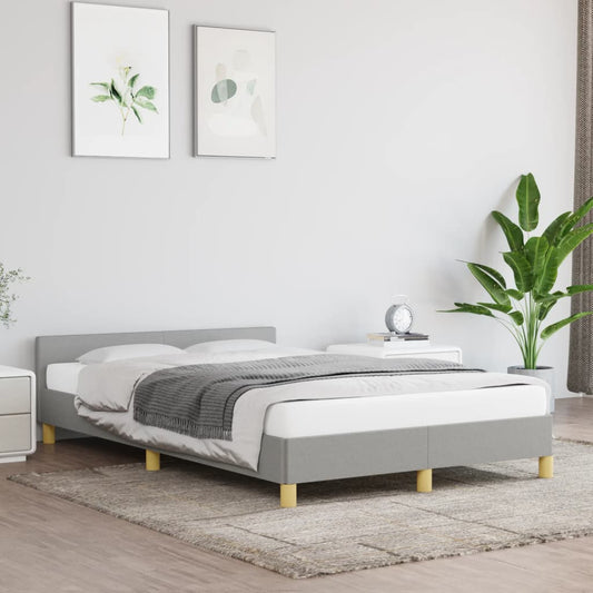 Bedframe zonder matras 120x200 cm stof lichtgrijs is nu te koop bij PeponiXL, paradijselijk wonen!