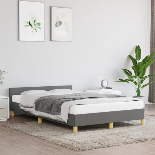 Bedframe zonder matras 120x200 cm stof donkergrijs is nu te koop bij PeponiXL, paradijselijk wonen!