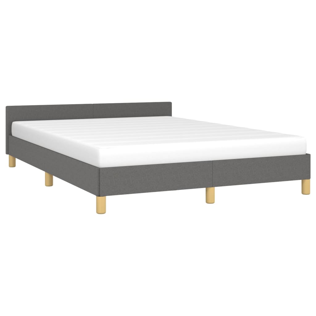 Bedframe zonder matras stof donkergrijs 140x190 cm is nu te koop bij PeponiXL, paradijselijk wonen!