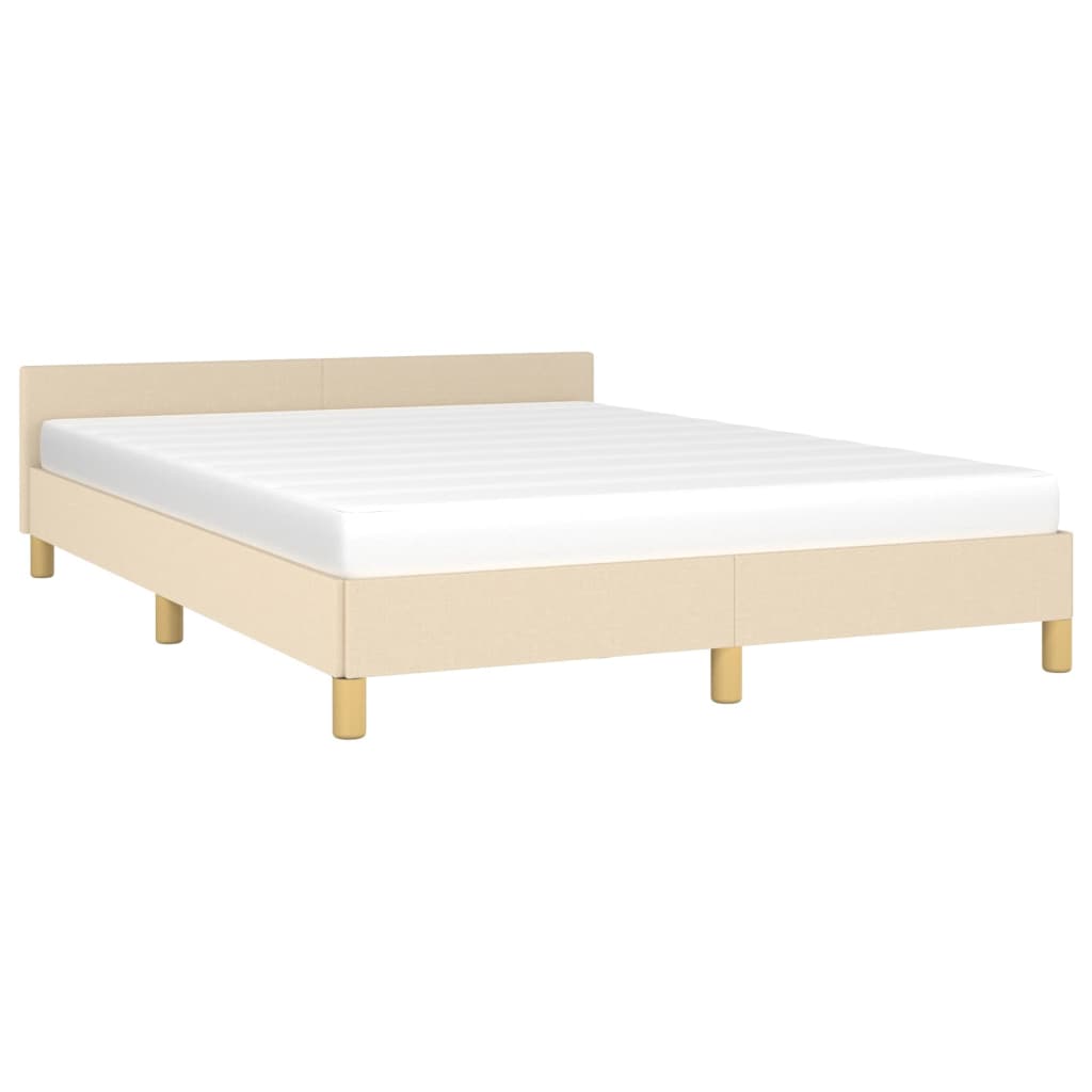 Bedframe zonder matras stof crèmekleurig 140x190 cm is nu te koop bij PeponiXL, paradijselijk wonen!