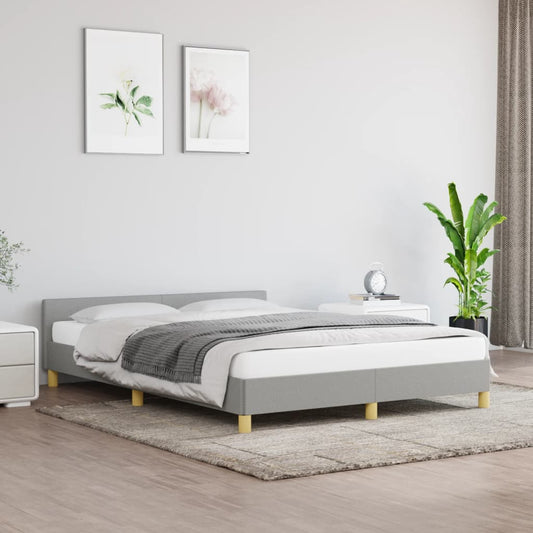 Bedframe zonder matras stof lichtgrijs 140x200 cm is nu te koop bij PeponiXL, paradijselijk wonen!