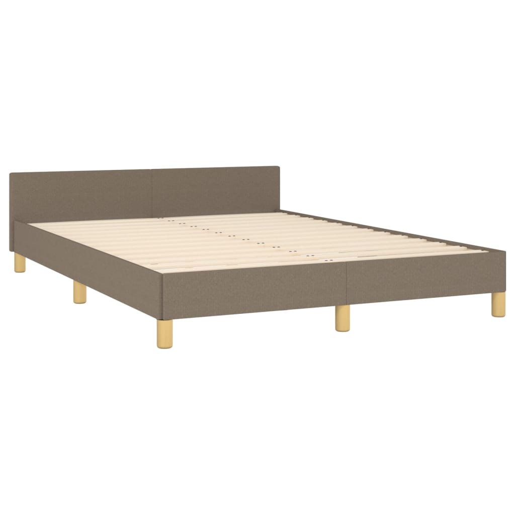 Bedframe zonder matras stof taupe 140x200 cm is nu te koop bij PeponiXL, paradijselijk wonen!