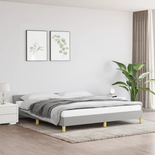 Bedframe zonder matras stof lichtgrijs 160x200 cm is nu te koop bij PeponiXL, paradijselijk wonen!