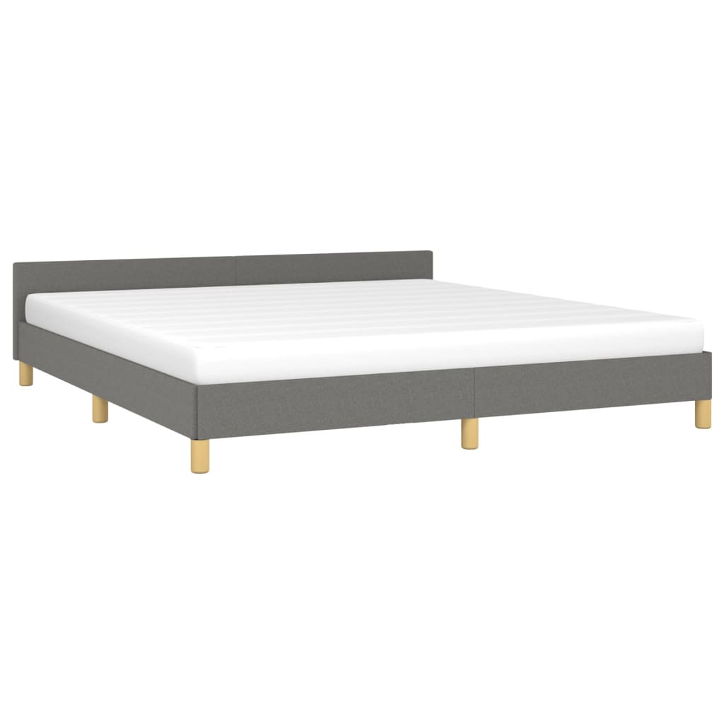 Bedframe zonder matras stof donkergrijs 160x200 cm is nu te koop bij PeponiXL, paradijselijk wonen!