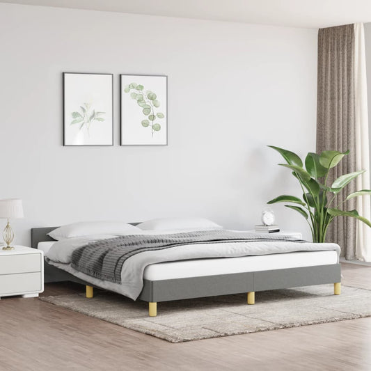 Bedframe zonder matras stof donkergrijs 160x200 cm is nu te koop bij PeponiXL, paradijselijk wonen!