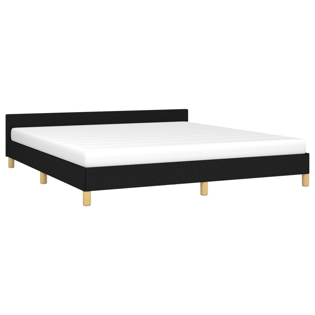 Bedframe zonder matras stof zwart 180x200 cm is nu te koop bij PeponiXL, paradijselijk wonen!