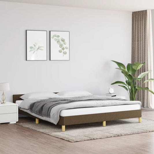 Bedframe zonder matras stof donkerbruin 180x200 cm is nu te koop bij PeponiXL, paradijselijk wonen!