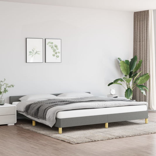 Bedframe zonder matras stof donkergrijs 200x200 cm is nu te koop bij PeponiXL, paradijselijk wonen!
