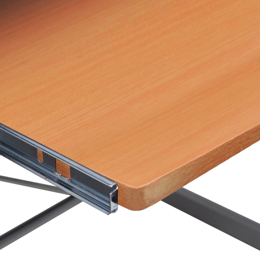 Hoekbureau 132x112x99 cm bewerkt hout bruin is nu te koop bij PeponiXL, paradijselijk wonen!