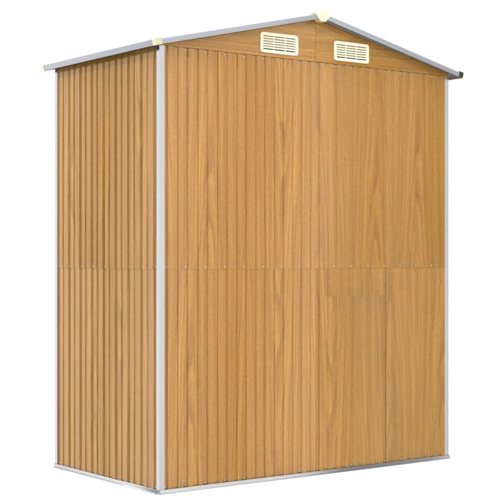 Tuinschuur 192x108x223 cm gegalvaniseerd staal lichtbruin is nu te koop bij PeponiXL, paradijselijk wonen!