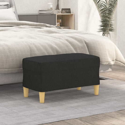 Bankje 70x35x41 cm stof zwart is nu te koop bij PeponiXL, paradijselijk wonen!