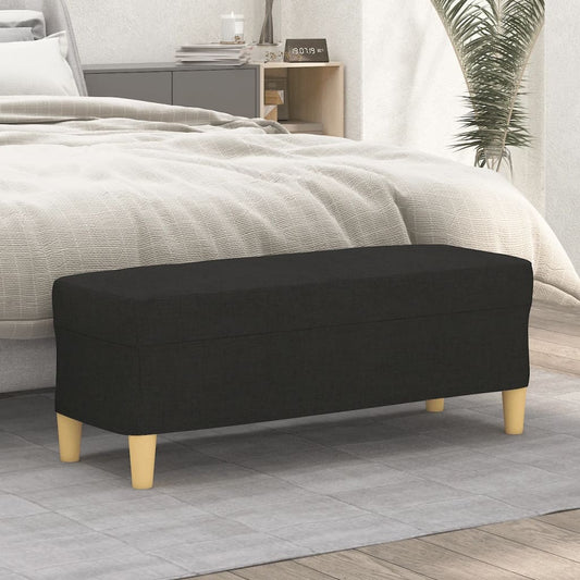 Bankje 100x35x41 cm stof zwart is nu te koop bij PeponiXL, paradijselijk wonen!