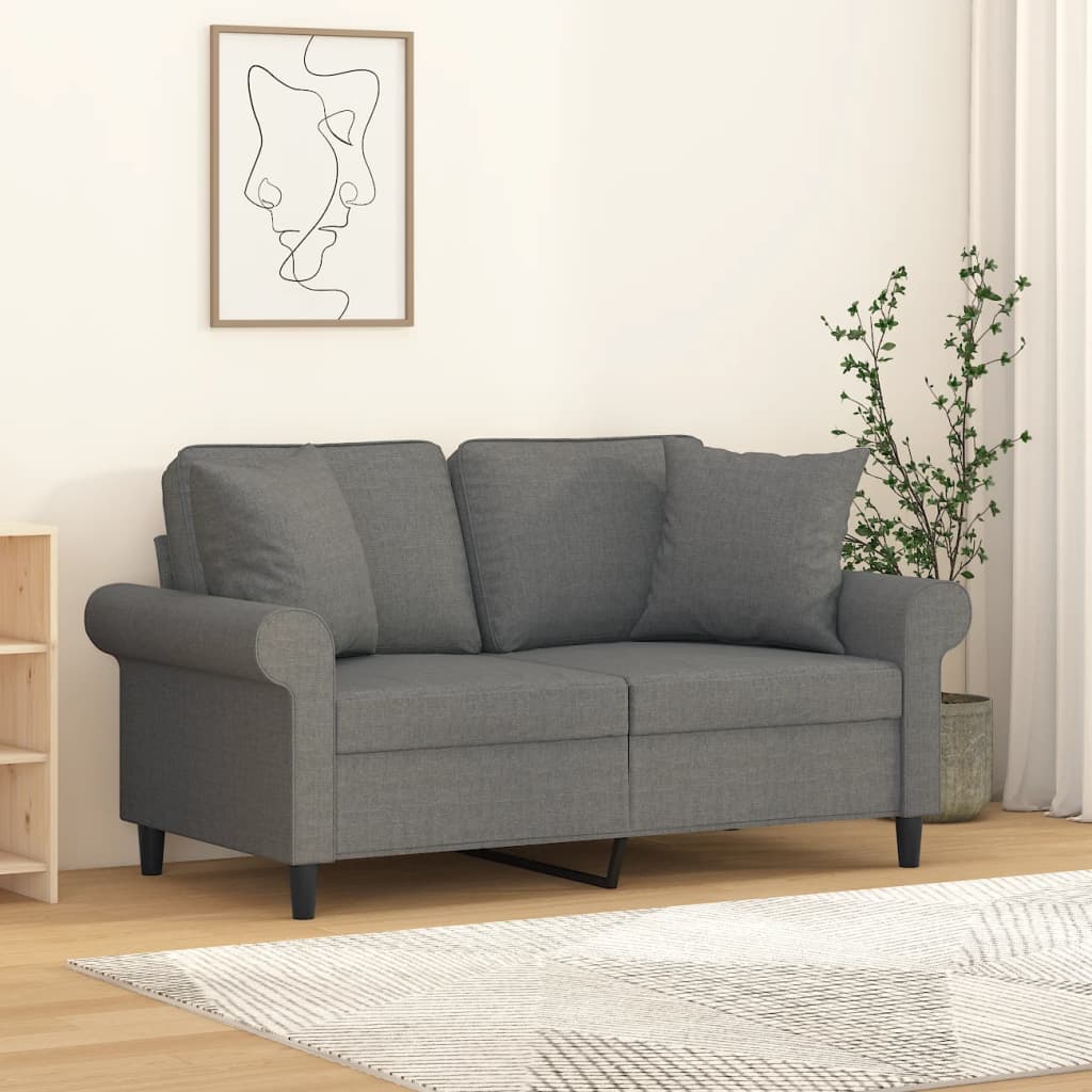 Sierkussens 2 st 40x40 cm stof donkergrijs is nu te koop bij PeponiXL, paradijselijk wonen!