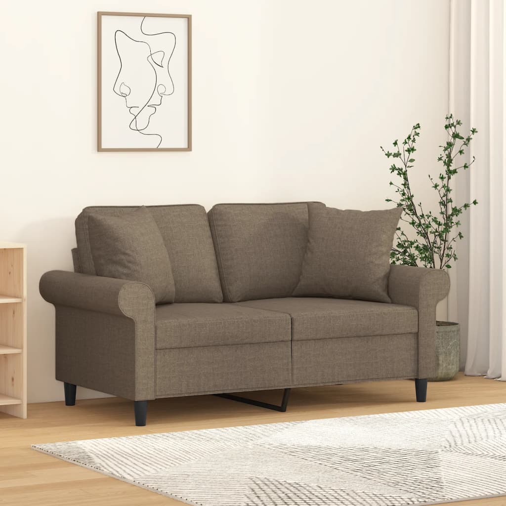 Sierkussens 2 st 40x40 cm stof taupe is nu te koop bij PeponiXL, paradijselijk wonen!