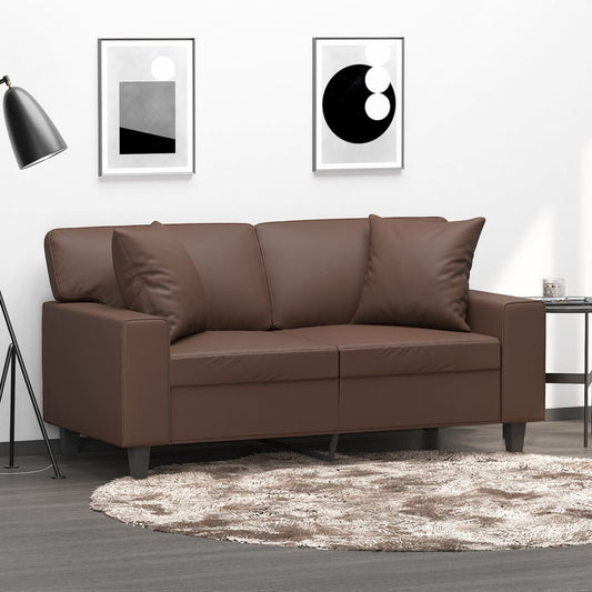 Sierkussens 2 st 40x40 cm kunstleer bruin is nu te koop bij PeponiXL, paradijselijk wonen!