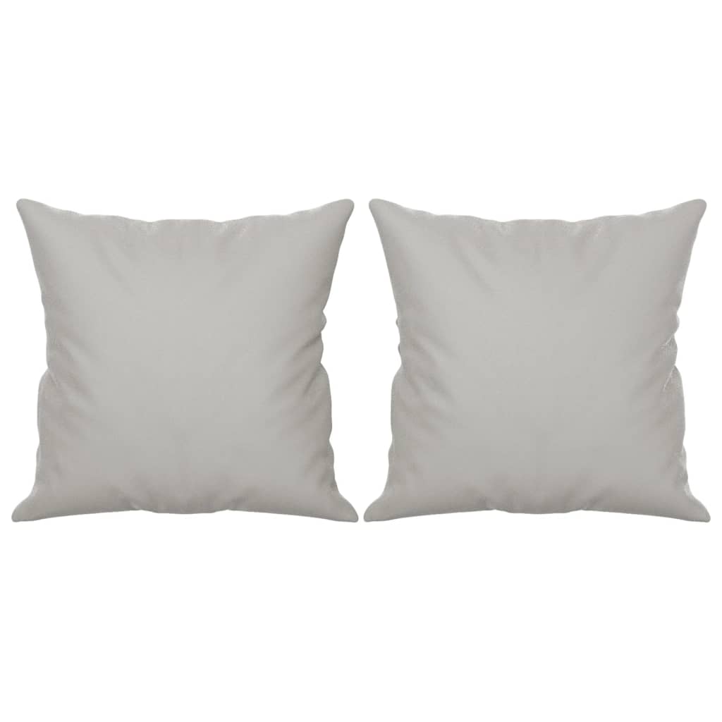 Sierkussens 2 st 40x40 cm microvezelstof lichtgrijs is nu te koop bij PeponiXL, paradijselijk wonen!
