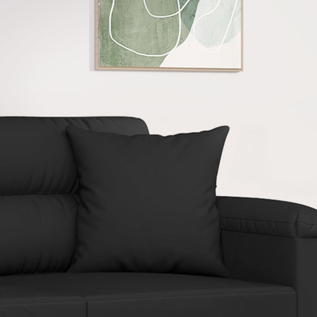 Sierkussens 2 st 40x40 cm microvezelstof zwart is nu te koop bij PeponiXL, paradijselijk wonen!