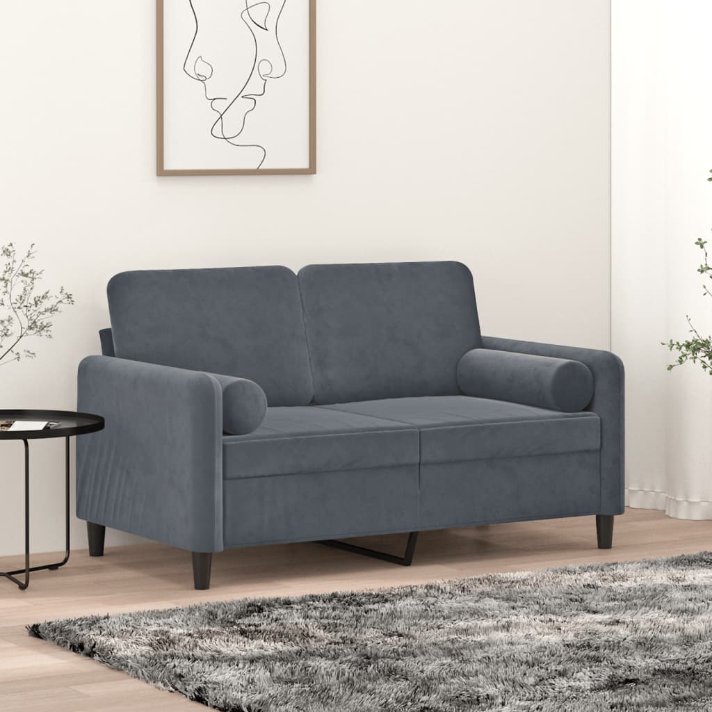 Sierkussens 2 st 15x50 cm fluweel donkergrijs is nu te koop bij PeponiXL, paradijselijk wonen!