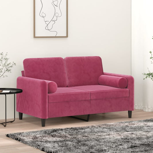 Sierkussens 2 st 15x50 cm fluweel wijnrood is nu te koop bij PeponiXL, paradijselijk wonen!