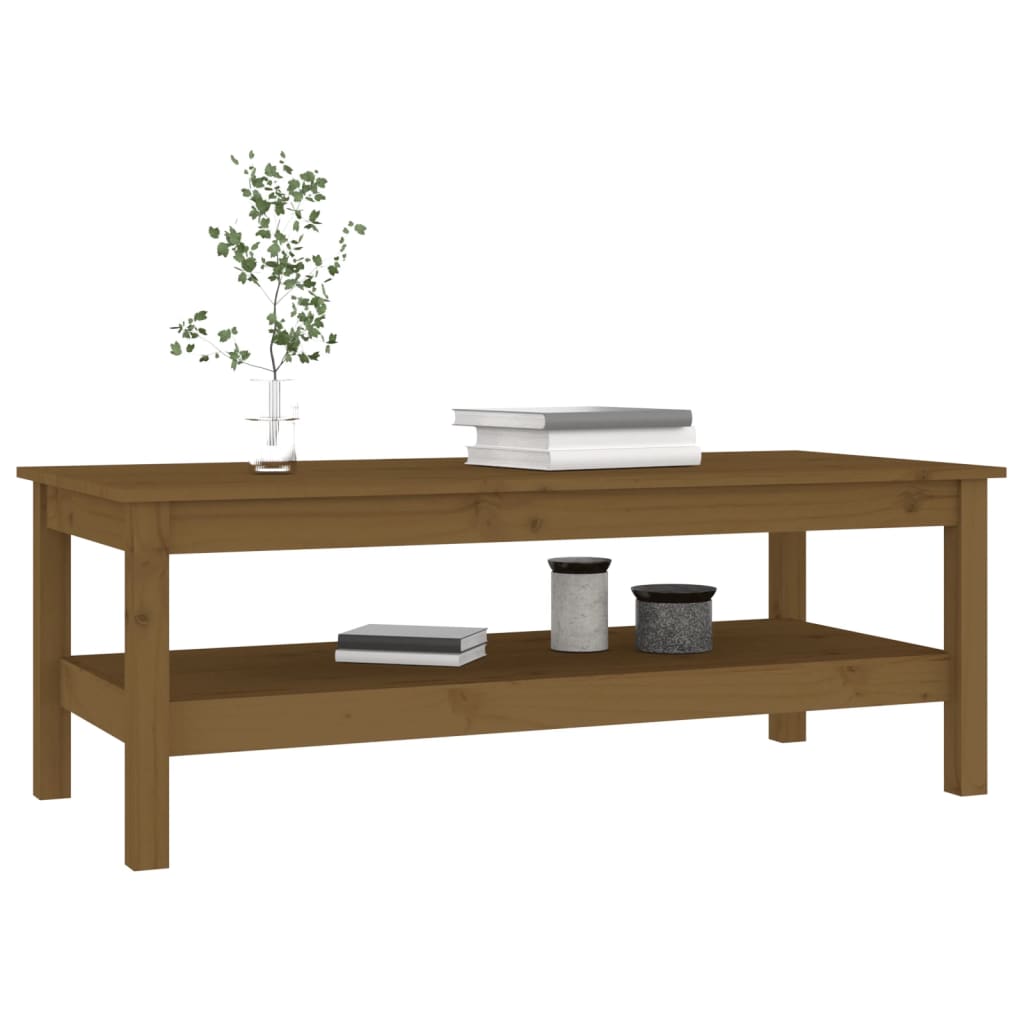 Salontafel 110x50x40 cm massief grenenhout honingbruin is nu te koop bij PeponiXL, paradijselijk wonen!