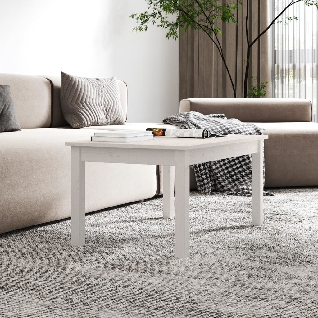 Salontafel 80x50x40 cm massief grenenhout wit is nu te koop bij PeponiXL, paradijselijk wonen!