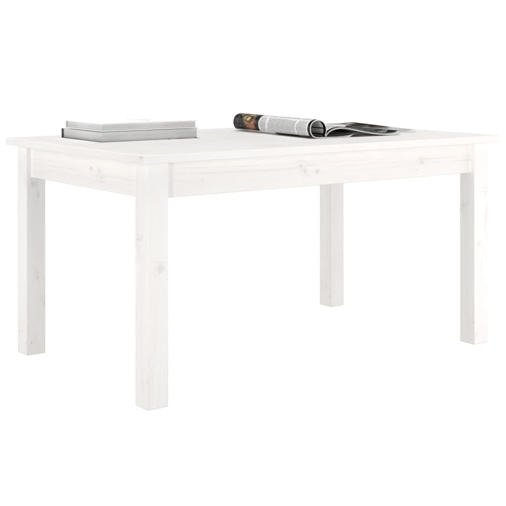 Salontafel 80x50x40 cm massief grenenhout wit is nu te koop bij PeponiXL, paradijselijk wonen!