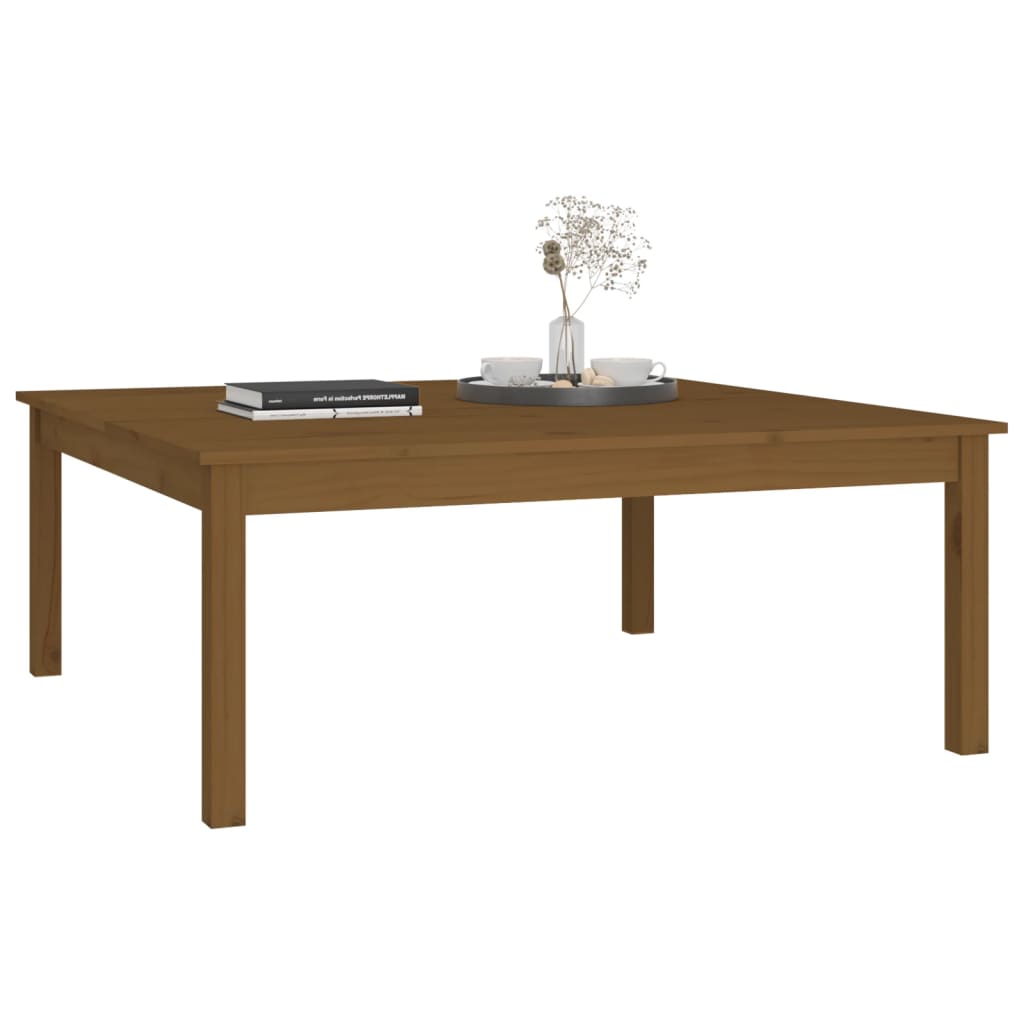 Salontafel 100x100x40 cm massief grenenhout honingbruin is nu te koop bij PeponiXL, paradijselijk wonen!
