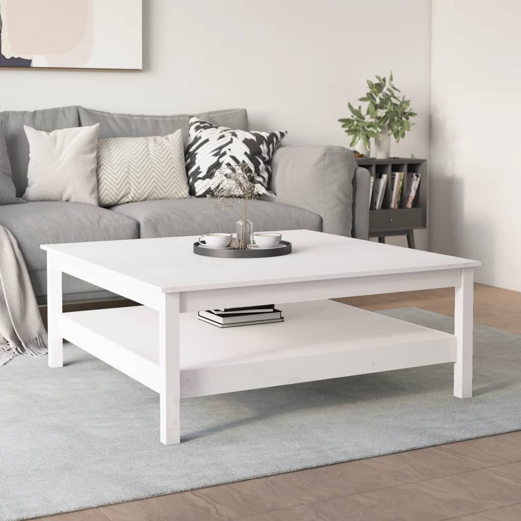 Salontafel Wit 100x100x40 cm Massief grenenhout is nu te koop bij PeponiXL, paradijselijk wonen!