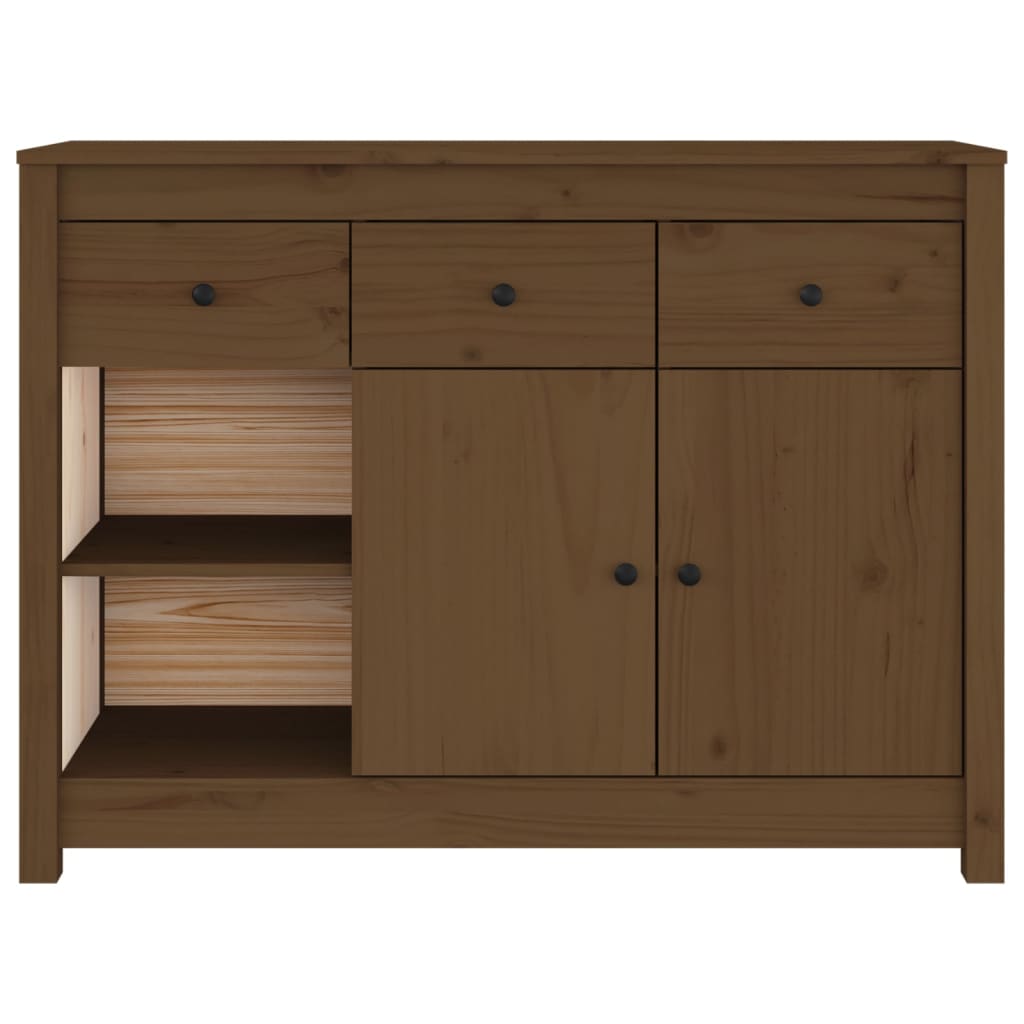 Dressoir 100x35x74 cm massief grenenhout honingbruin is nu te koop bij PeponiXL, paradijselijk wonen!