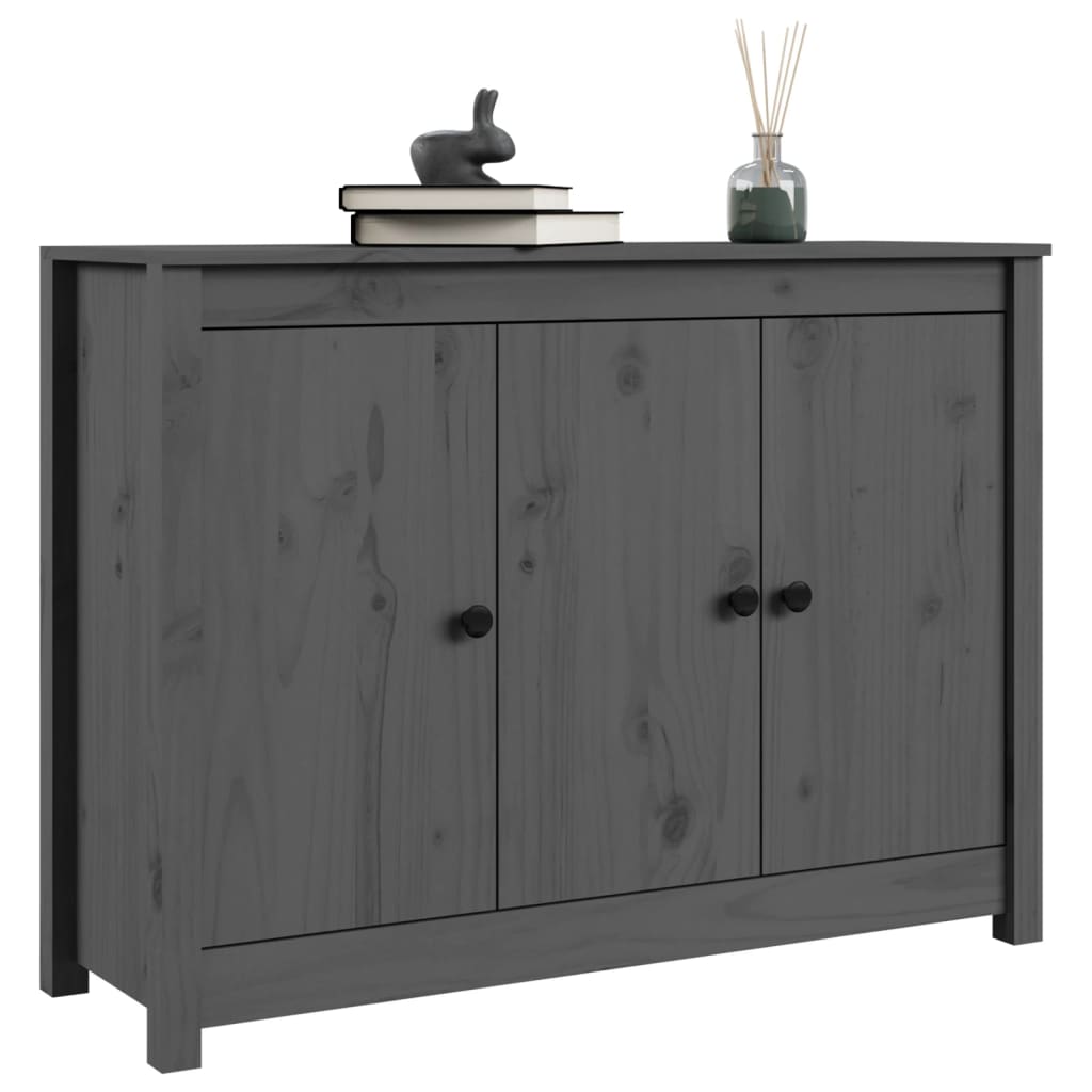 Dressoir 100x35x74 cm massief grenenhout grijs is nu te koop bij PeponiXL, paradijselijk wonen!