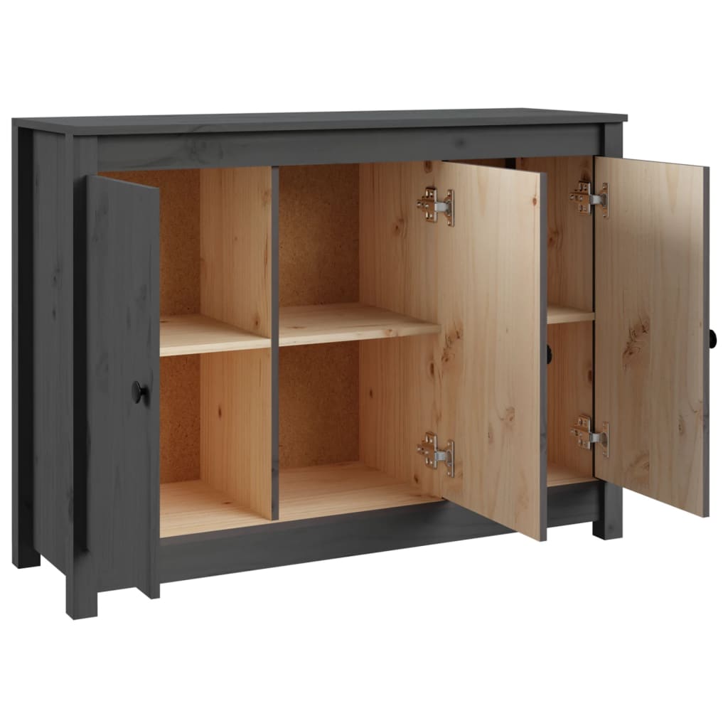 Dressoir 100x35x74 cm massief grenenhout grijs is nu te koop bij PeponiXL, paradijselijk wonen!