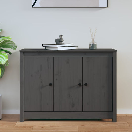 Dressoir 100x35x74 cm massief grenenhout grijs is nu te koop bij PeponiXL, paradijselijk wonen!