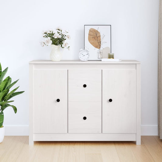 Dressoir 100x35x74 cm massief grenenhout wit is nu te koop bij PeponiXL, paradijselijk wonen!