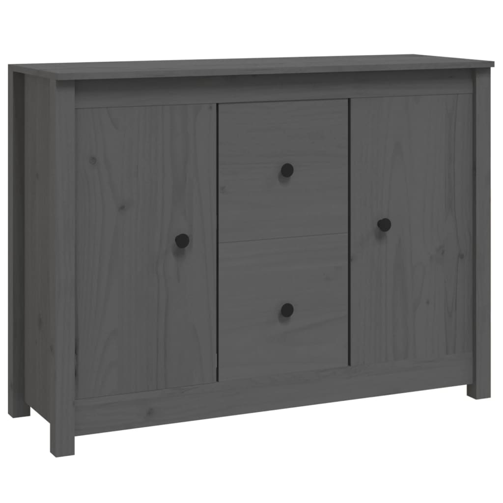 Dressoir 100x35x74 cm massief grenenhout grijs is nu te koop bij PeponiXL, paradijselijk wonen!