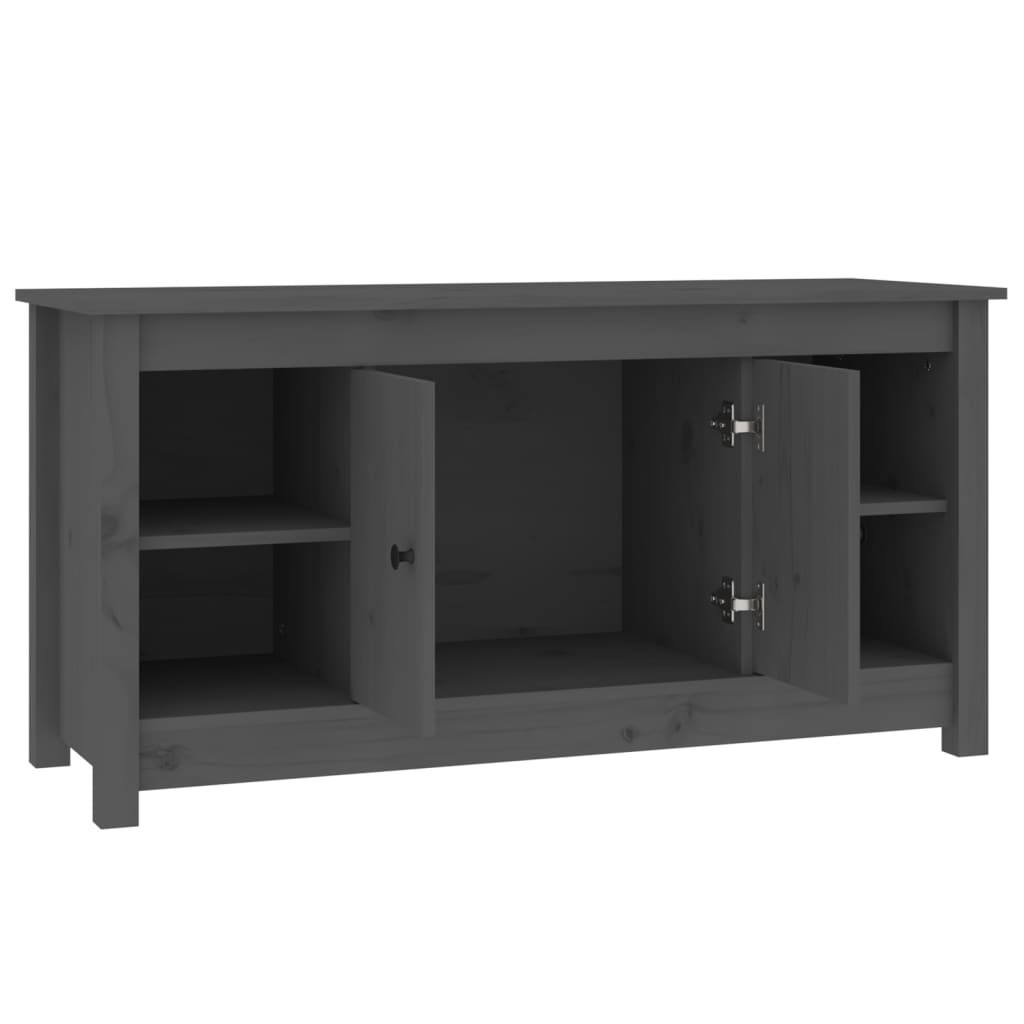 Tv-meubel 103x36,5x52 cm massief grenenhout grijs is nu te koop bij PeponiXL, paradijselijk wonen!