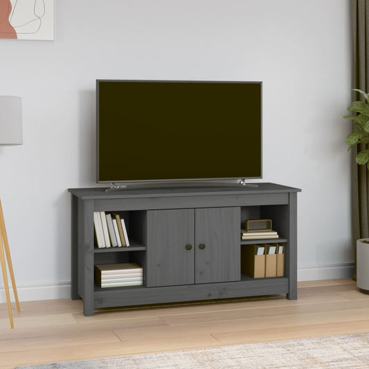 Tv-meubel 103x36,5x52 cm massief grenenhout grijs is nu te koop bij PeponiXL, paradijselijk wonen!