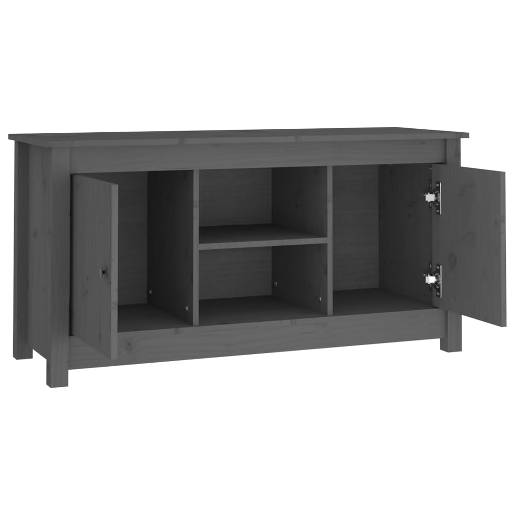 Tv-meubel 103x36,5x52 cm massief grenenhout grijs is nu te koop bij PeponiXL, paradijselijk wonen!