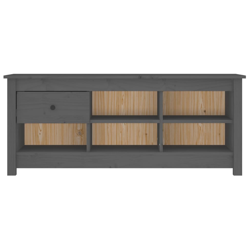 Schoenenkast 110x38x45,5 cm massief grenenhout grijs is nu te koop bij PeponiXL, paradijselijk wonen!