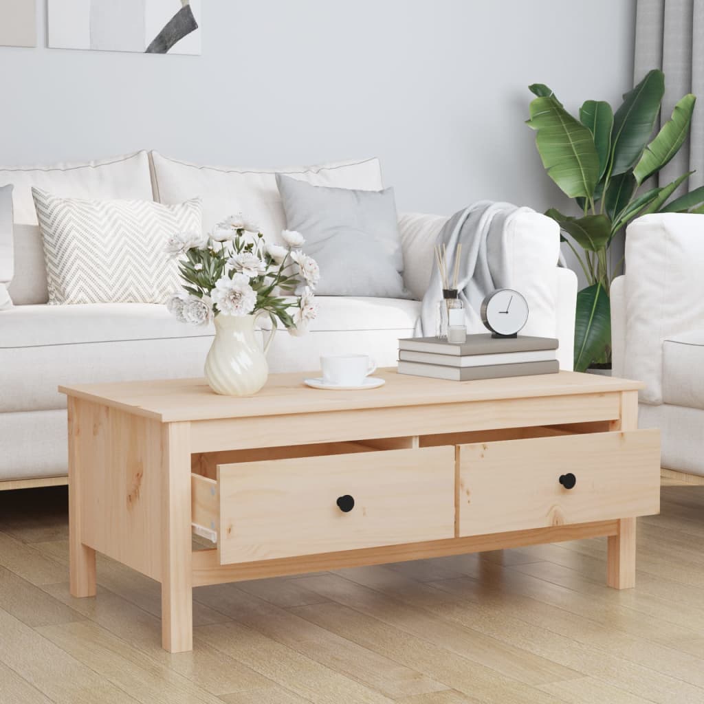 Salontafel 100x50x40 cm massief grenenhout is nu te koop bij PeponiXL, paradijselijk wonen!